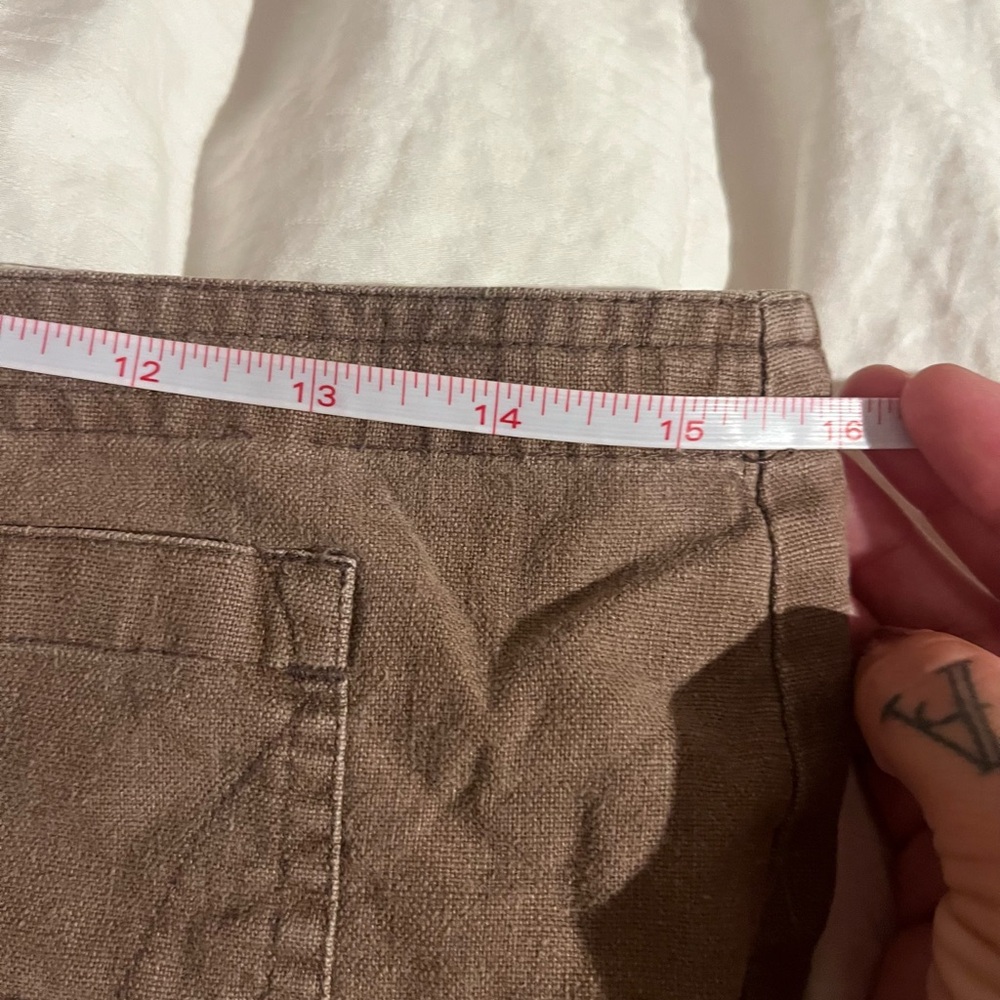 Vintage drawstring Hollister Women's Chocolate Mini Skirt size 1 - Picture 8 of 9